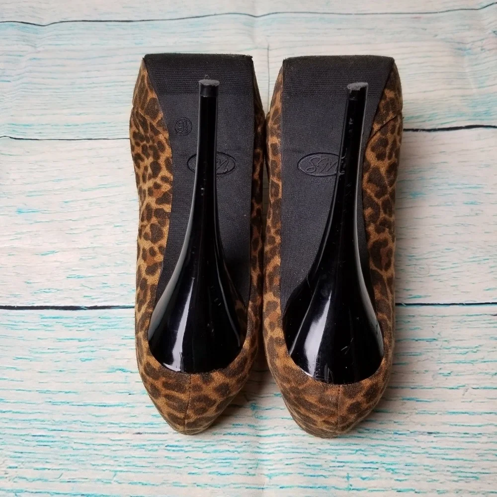 SM New York animal print platform shoes si…